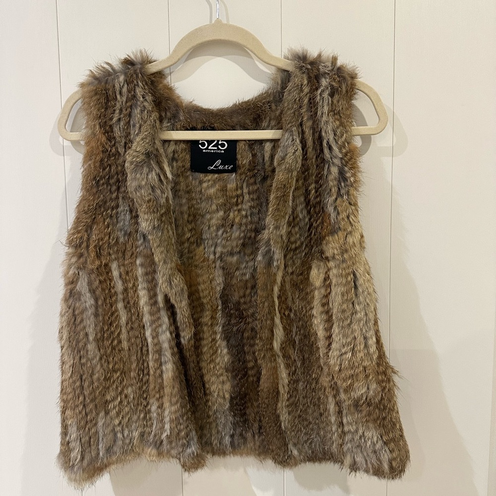 Rabbit fur vest